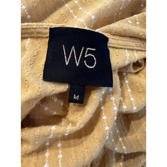 W5 Exaggerated ruffle sleeve top Mustard M - Picture 4 of 6